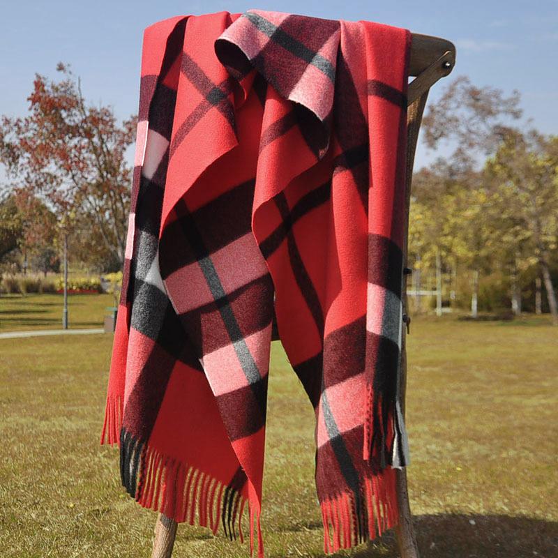 Autumn And Winter Scarf Women'S British Rumbarg Thorny Cashmere Scarf Shawl Dual-Purpose Thickened Couple Scarf
