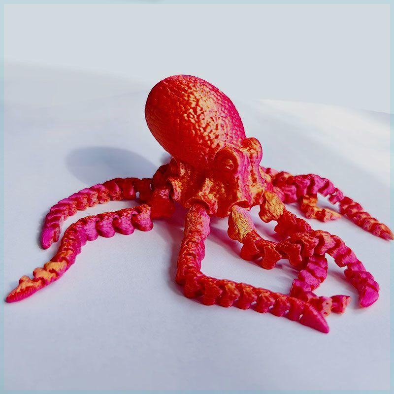 3D Printing Octopus Ornament Fish Tank Landscape Jewelry Internet Celebrity Toy Octopus Model Simulation Creative Handmade Gift