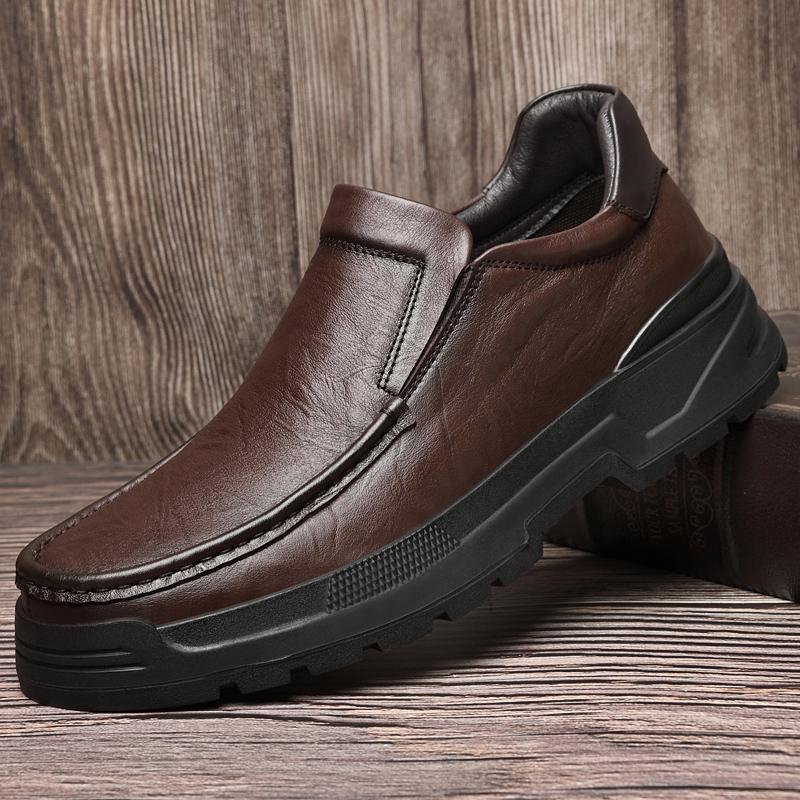 

МодаНатуральная кожа Мужская повседневная обувь слипоны модные Роскошный бренд 2024 Мужские лоферы Мокасины Дышащие Черные для офисной работы Мужские 10.5 коричневый