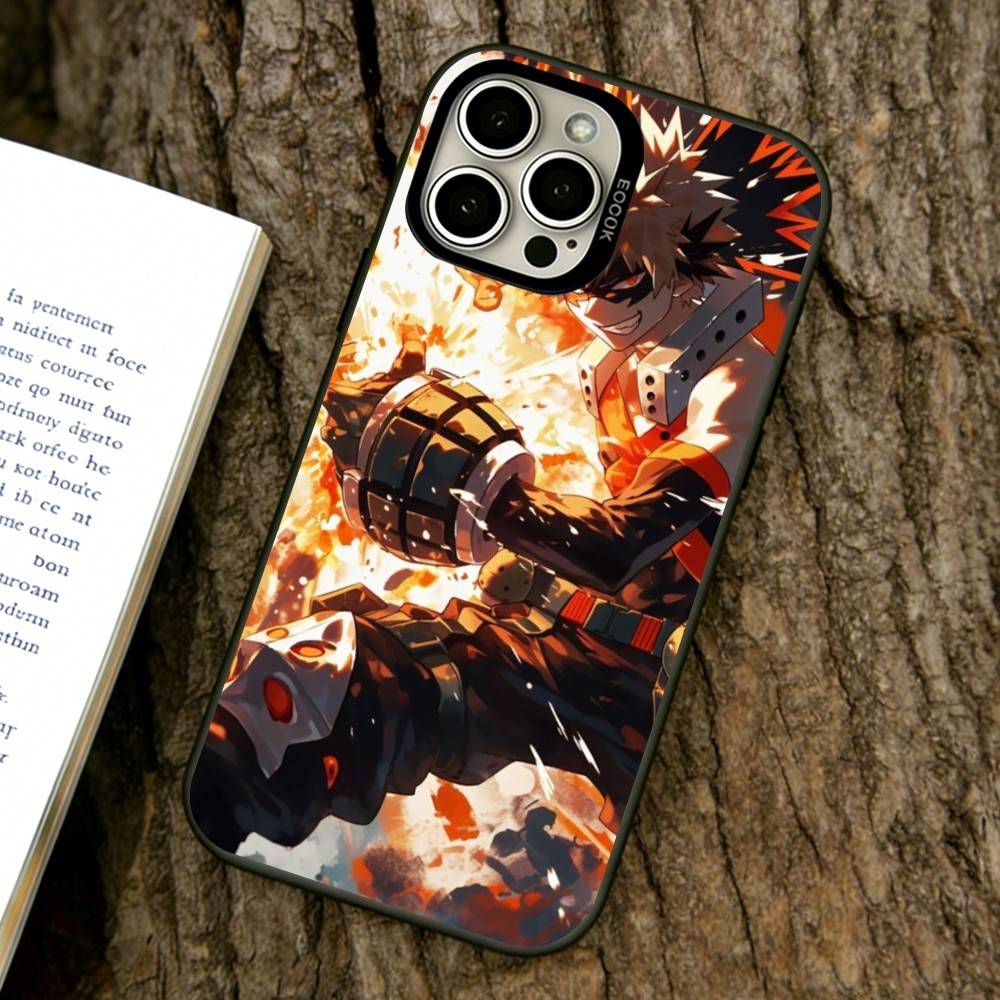 Katsuki Bakugo Phone Case For iPhone 17,16,15,14,13,12,11 Plus,Pro Max,XS,Colorful Silver Phone Case Funda Cover