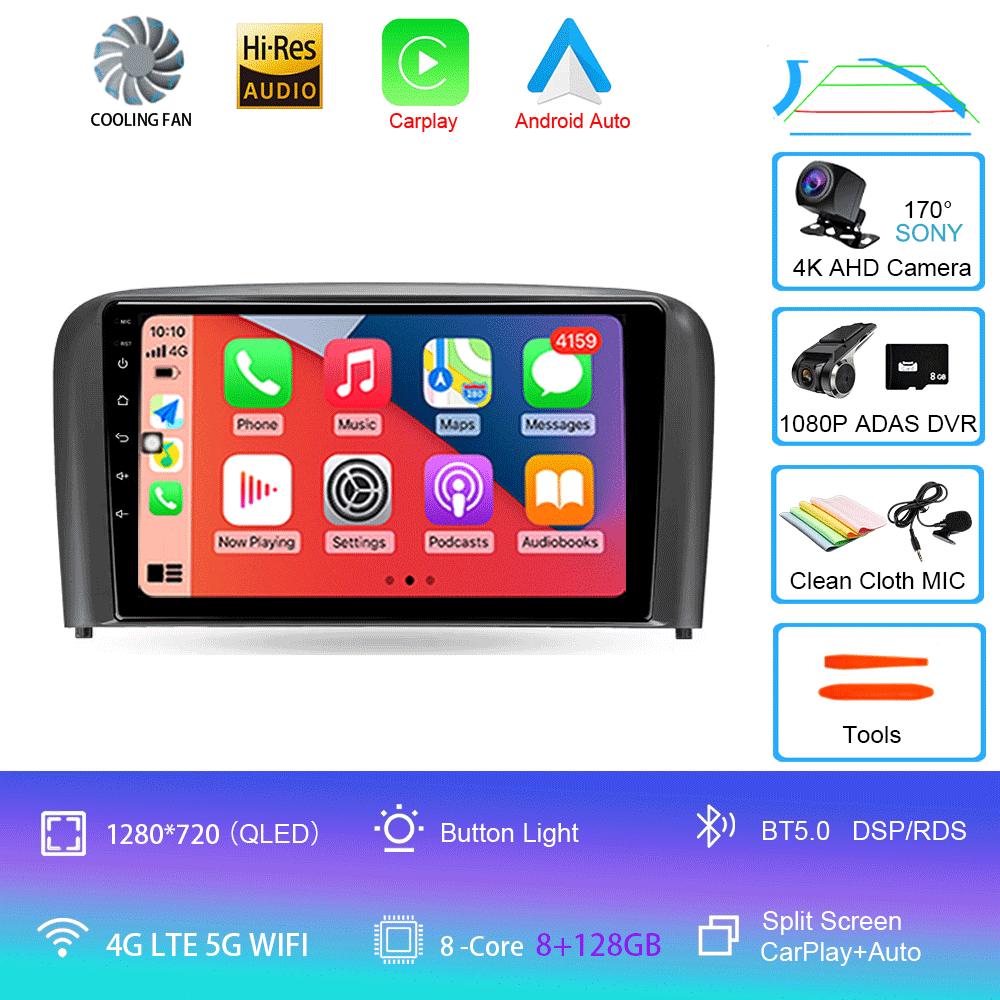 Car Radio Android 14For Volvo S80 1998 1999 2000 2001 2002 2003 2004 2005 2006 Navigation GPS Multimedia Player Stereo Carplay