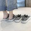 Platform Canvas Shoes for Women  New Square Toe Laces Korean Fashion Sneakers Plaid Leopard Print Student Single-Layer Shoes