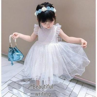 2025 Summer Girls' Sleeveless Cotton Princess Dress - Fluffy Fashion for Little Girls