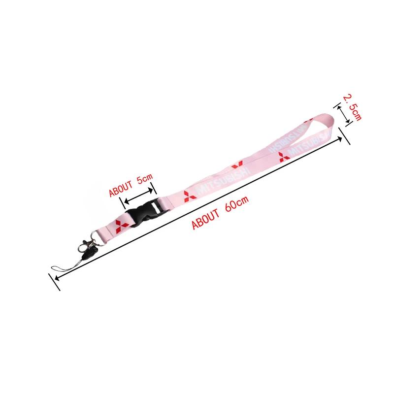 For Mitsubishi Lancer 9 10 ASX Colt Pajero Outlander Eclipse Neck Strap Lanyard Rope Car Keys Holder Phone Hanging Keychains