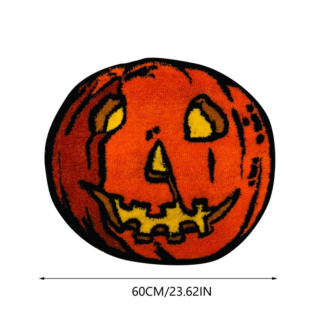 Halloween-Fußmatte für die Haustür im Freien, Parodie, lustige Fußmatte, rutschfeste Teppichdekoration, 60 x 60 cm