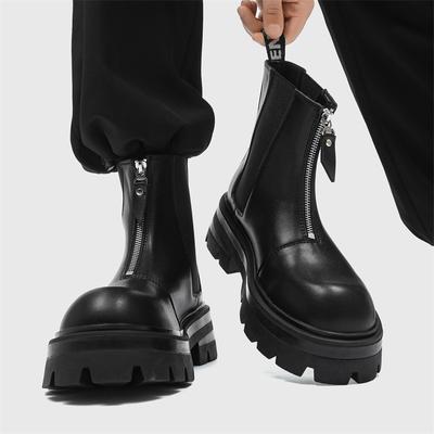 Modestövlar för män Mode Plattformskängor Designer Brittisk Stil Business Casual Herrkängor Motorcykel Klumpiga Ankelkängor Botas Hombre