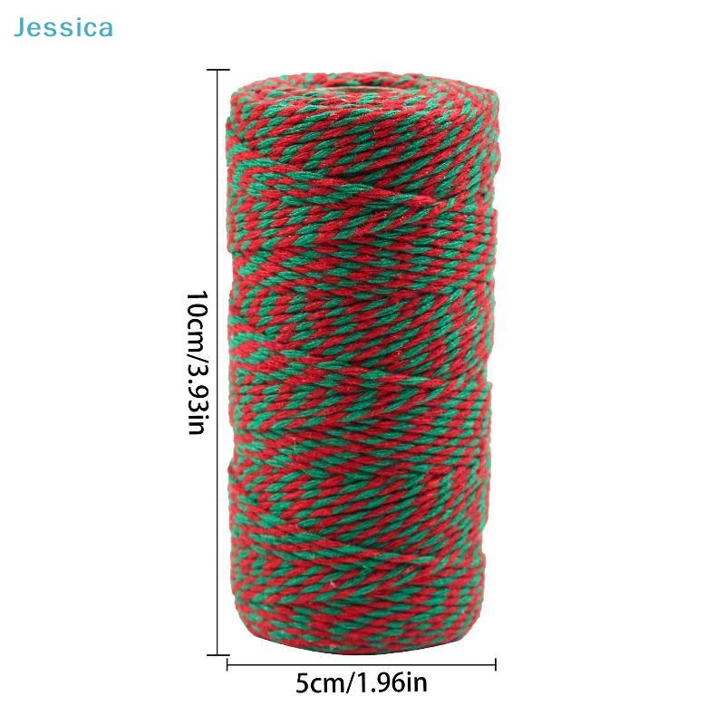 Red & White Bakers Twine - 100m Cotton String for Gift Wrapping & Craft Projects