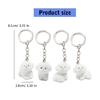 4Pcs Dog Pendant Keychain Decoration Stylish Dog Charm for Backpacks and Phones Flocking Animal Pendant Keyring