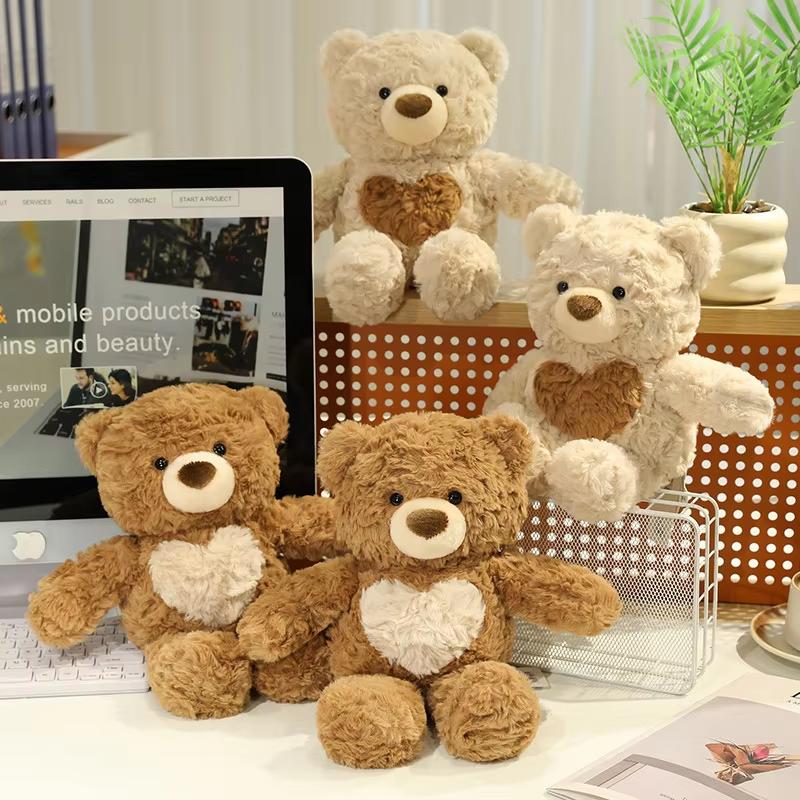 New Christmas Bear Lovely Teddy Bear Plush Toys Stuffed Cute Love Run Bear Girls Valentine'S Gift Kids Baby Christmas Gifts
