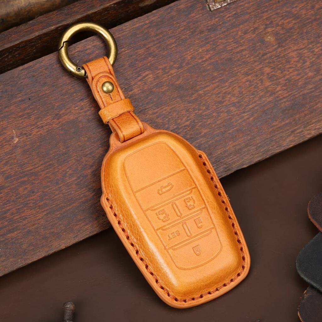 Premium Genuine Leather Smart Key Cover Case for New Alphard 30 Late Model 90 and Vellfire 30 Series 3D Camel 3D [smasol] (40 Series, Series, VOXY90,
