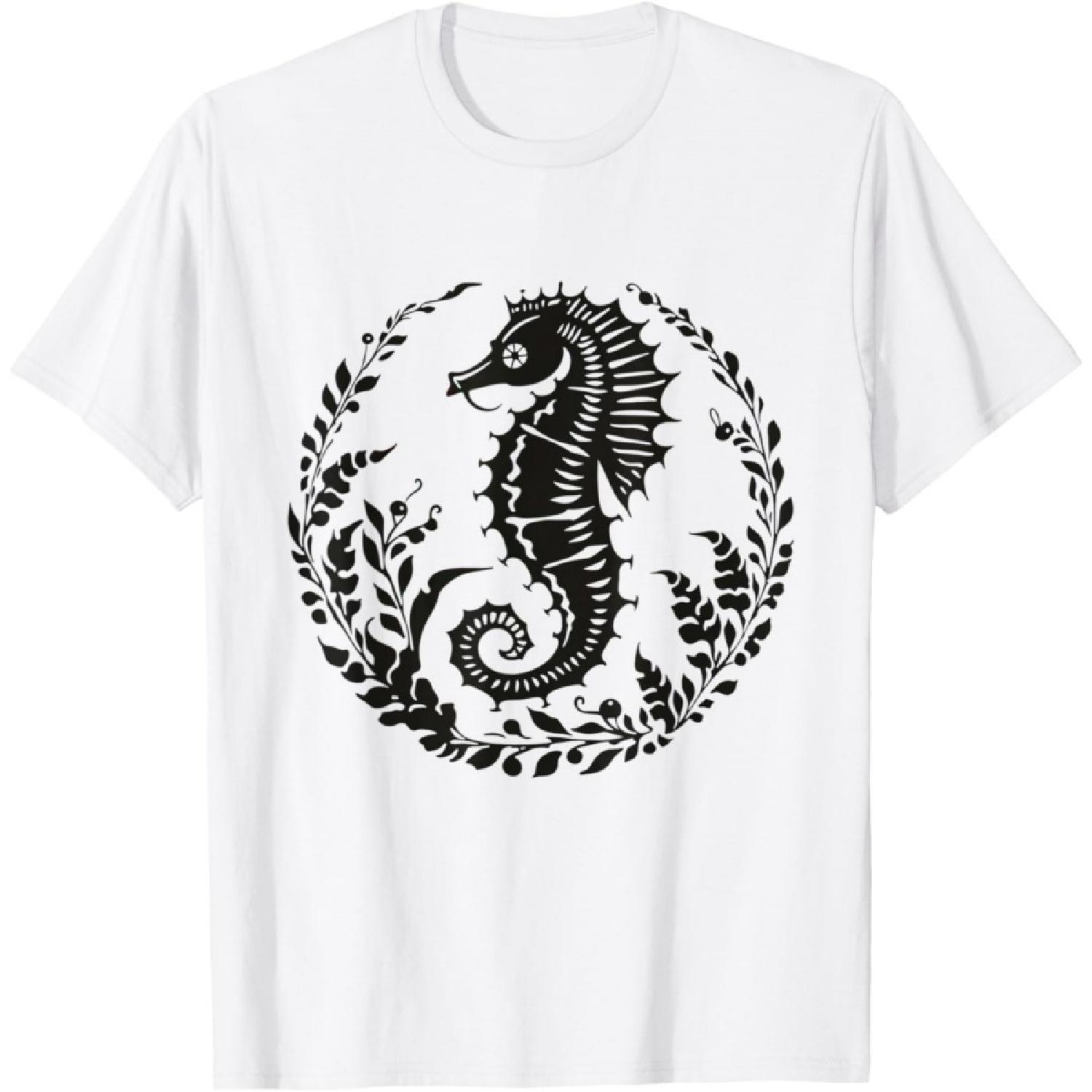 Seahorse Underwater World for a Seahorse lover T-Shirt(3) XXXXXL белый
