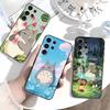 Kreslený kryt na telefon T-Totoro-ES pro Samsung S26,S25,S24,S23,S22,S21,S20,S30,Ultra,Plus,Fe,Note,5G Černý kryt