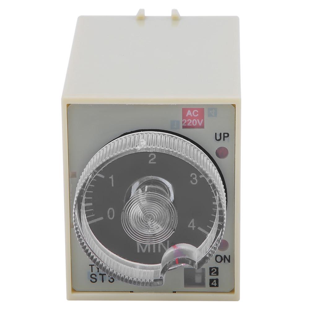 Delay Timer Time Relay Adjustable Knob High Quality Alloy Contact ST3PA G AC220V 5060Hz