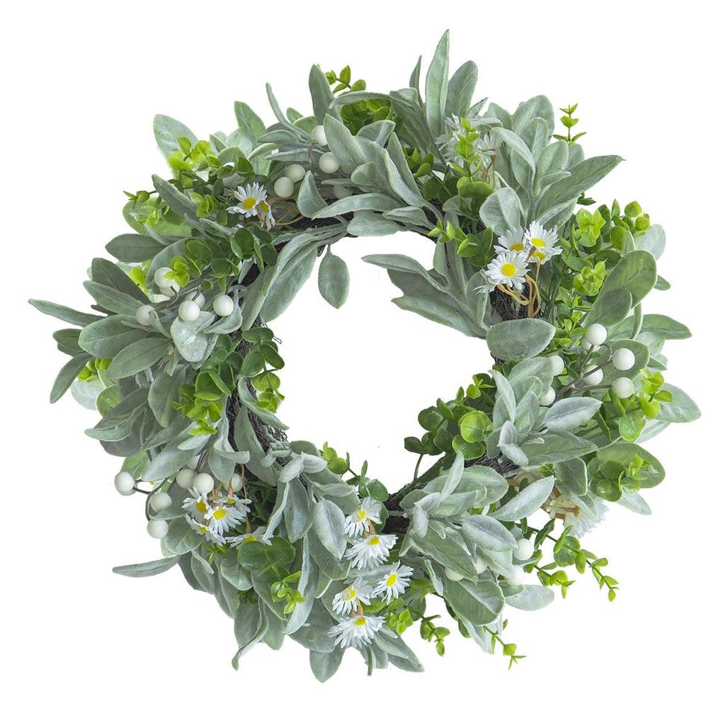 Spring Eucalyptus Daisy Wreath for Door & Window Hanging Home Décor