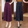 High-Waisted Wide-Leg Draping Elastic Culottes for Women