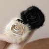 Soft Fur Half Updo Hairpins Korean Style Plush Hair Claw Hair Accessories Ponytail Holders  Women