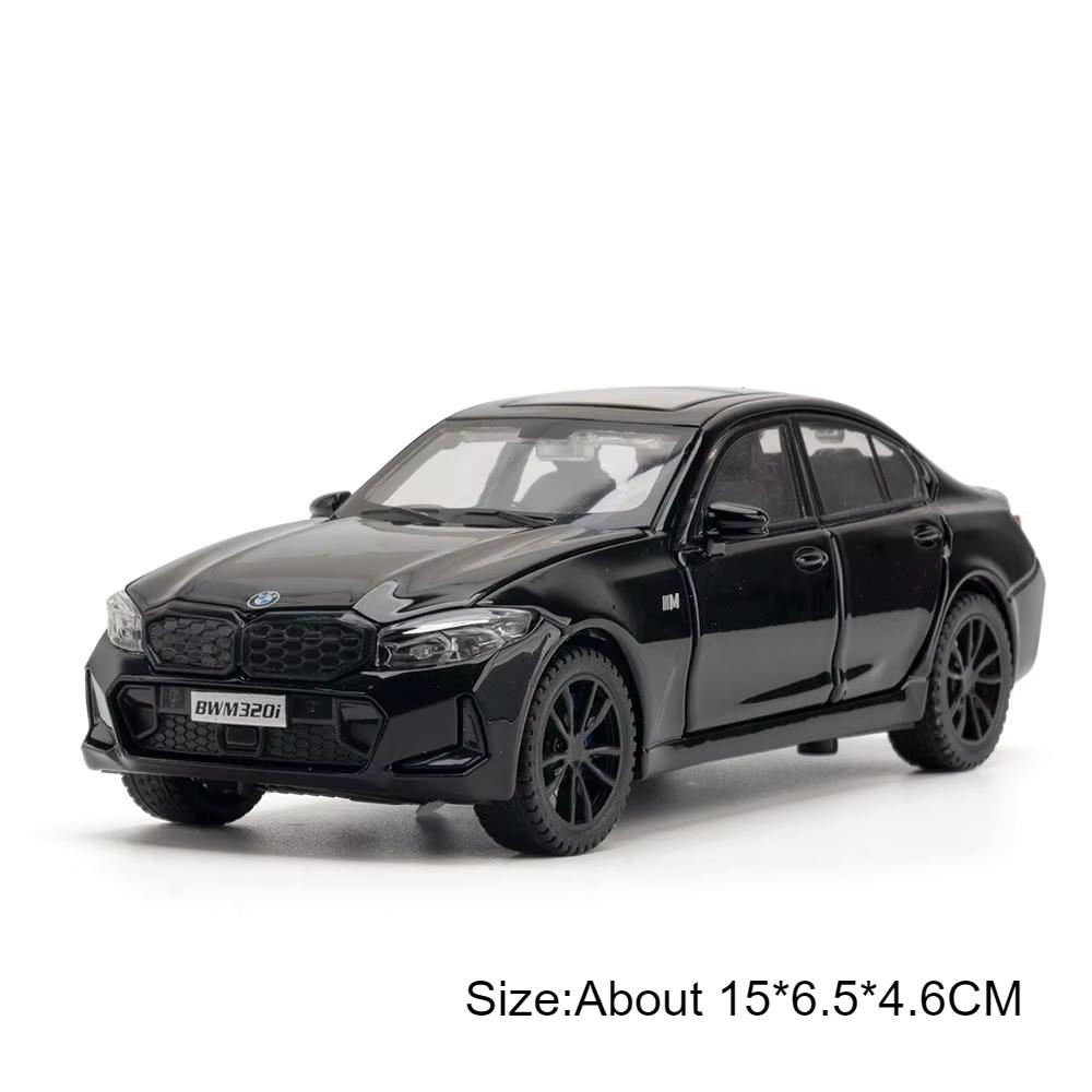 1:32 X3M 320i Toy Sports Car Model Pull Back Sound Light Doors Opened Alloy Diecast Miniature Vehicle Models Ornaments Gifts