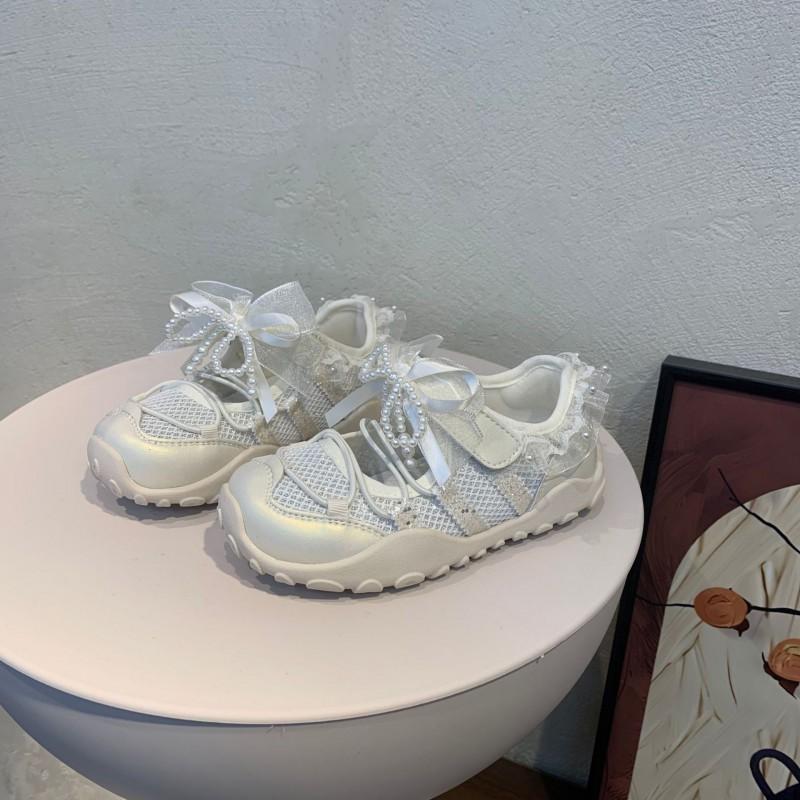 Youth style shoes Girls Casual Mesh Sneakers Soft Rubber Sole Round Toe With Kids Ages 4-12