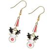 Christmas Earrings Christmas Eve Earrings Funny Creative Jewelry Earrings for Woman (Golden A)