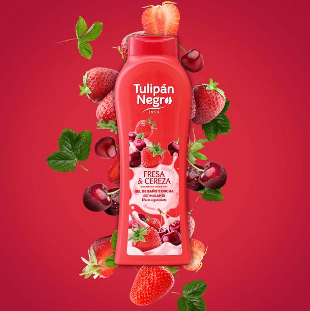 Żel do kąpieli truskawka i wiśnia tulipan negro (650 ml)
