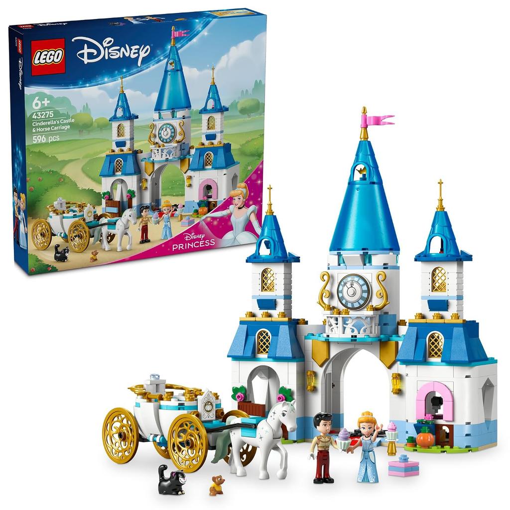 LEGO Disney Princess Cinderellas Castle Carriage Toy Educational Block Gift Children 6 Years Old 7 8 9 Goods Role Play