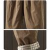 Winter Retro Cotton Quilted Elastic Waist Was Thin Harem Pants To Keep Warm and Thick Casual Trousers