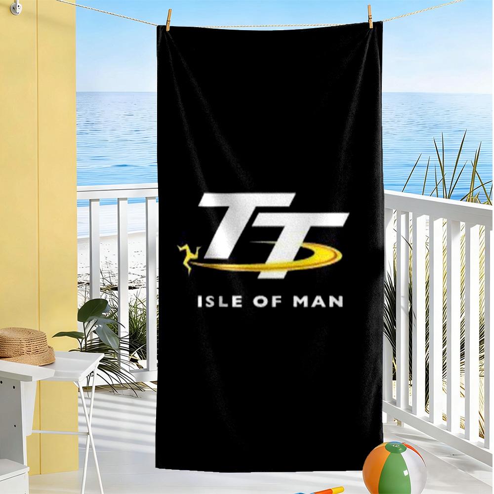 Isle Man Tt Beach Towel High Absorbency & Quick-Dry Comfortable Lightweight Perfect for Traveling Yoga Camping and Swimming