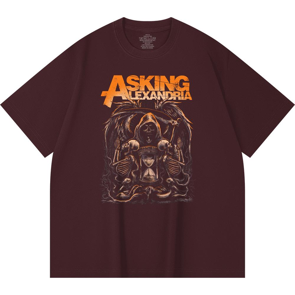 230 g/m² 100% Baumwolle Heavy Metal T-Shirt Rockband Beliebte Musik Druck Unisex Schweres Baumwoll-T-Shirt