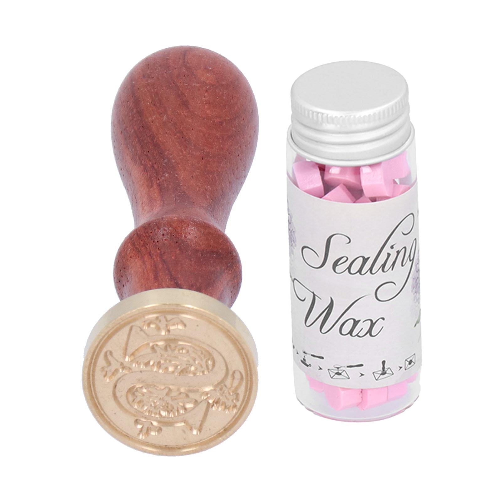 Wax Seal Stamp Handle Kit with Sealing Wax Gift Box Handicrafts Envelope Decoration