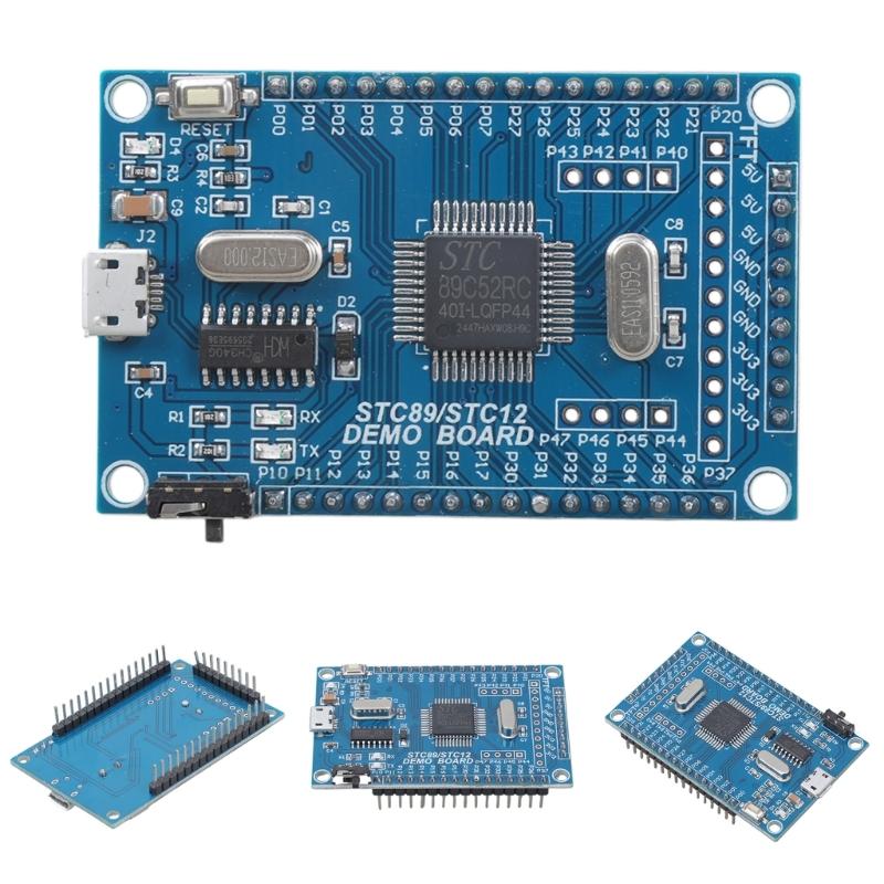 Portable STC89C52 STC51 Cores Development Board Featuring LED Indicators for Real Time Status Feedback
