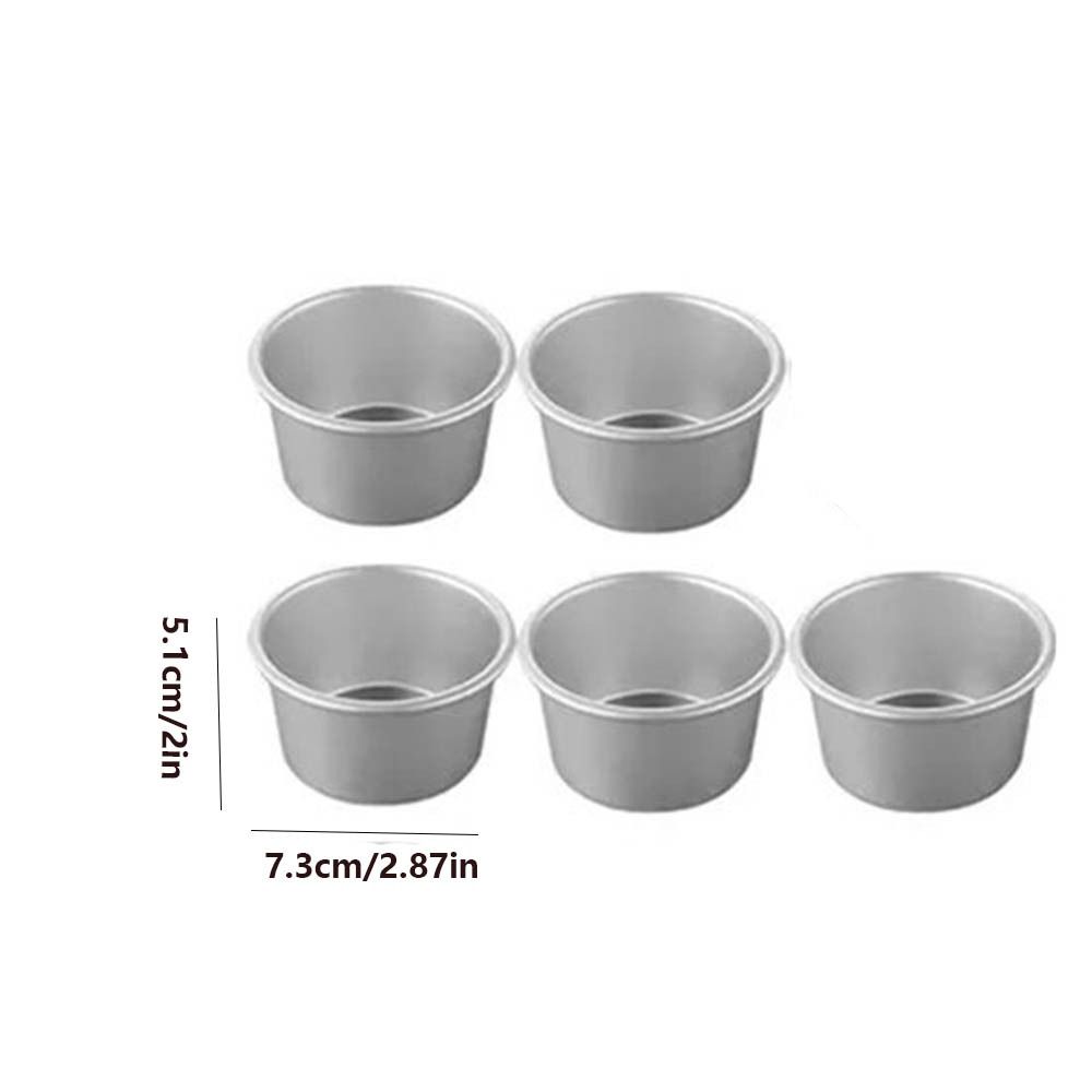 5Pcs Small Tin Nonstick Cupcakes Cup Aluminum Zinc Zinc Alloy Cake Mold Pan Eggs Tart Moulds  Professional Use