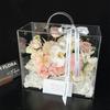 Elegant Clear Acrylic Hand Carry Box Flower Display Container Perfect For Flower Displays And Special Event