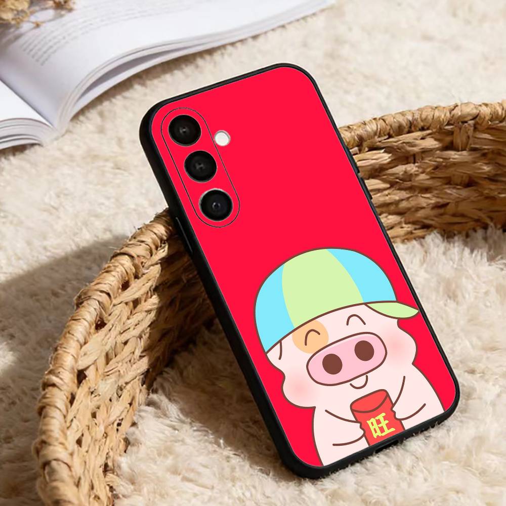Cartoon Pig Mcdull Phone Case For Samsung Galaxy A91,80,73,72 ,71,53,52,32 ,31,22,21s,20,Soft Black Case