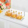 Nut and Candy Serving Dish Light Sophisticated Look Lidded Snack Bowl Set with Tray Elegant Accents