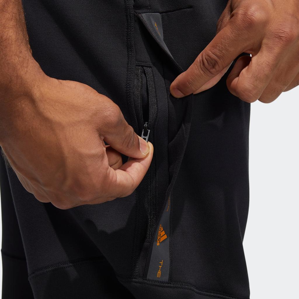 Adidas Einfarbige, gerade geschnittene Freizeit-Sporthose für Herren, Schwarz, HE9894