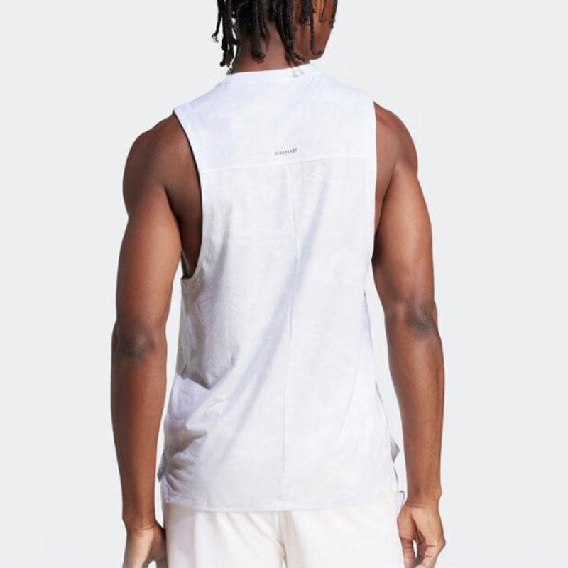 Adidas Débardeur de Fitness Léger à Séchage Rapide SS24 pour Homme Blanc IS3843