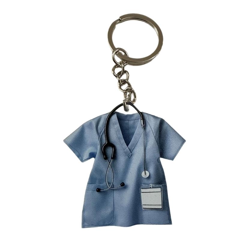 Sturdy Acrylic Keychain Nurse Uniform Theme For Enthusiasts Daily Carry