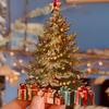 Wooden Christmas Tree Ornament 2D Flat Tree Shaped Hanging Decoration with Gift Boxes for Holiday Xmas Tree Home Party Decor