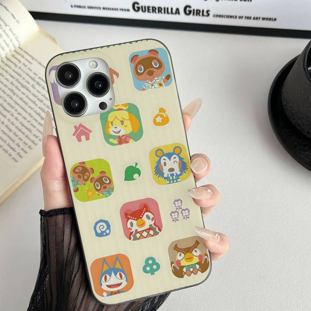 A-Animal C-Crossing Phone Case Corrugated Pattern Phone Case For iPhone 17 Air 16 15 14 13 Plus Pro Max Matte Shockprooof Cover