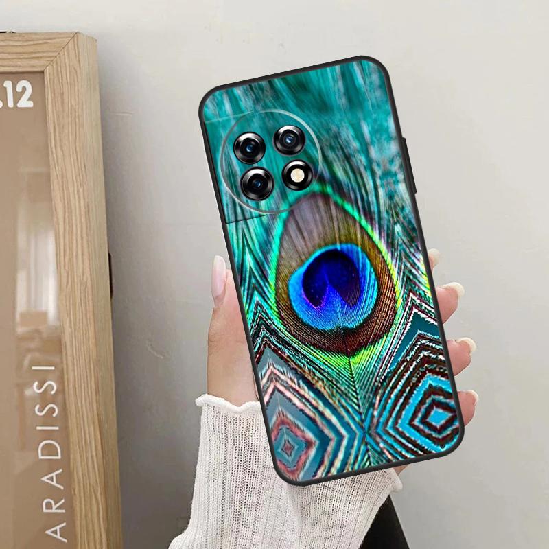 Bird Peacock Feather Case For OnePlus Nord 5 CE 4 3 2 Lite N20 N30 OnePlus 15 13 12 R 10T 13T 10R 8T 9 10 11 Cover