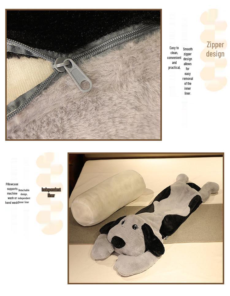 Large Plush Dog Pillow - Super Soft Unisex Hugging Doll for Bedtime