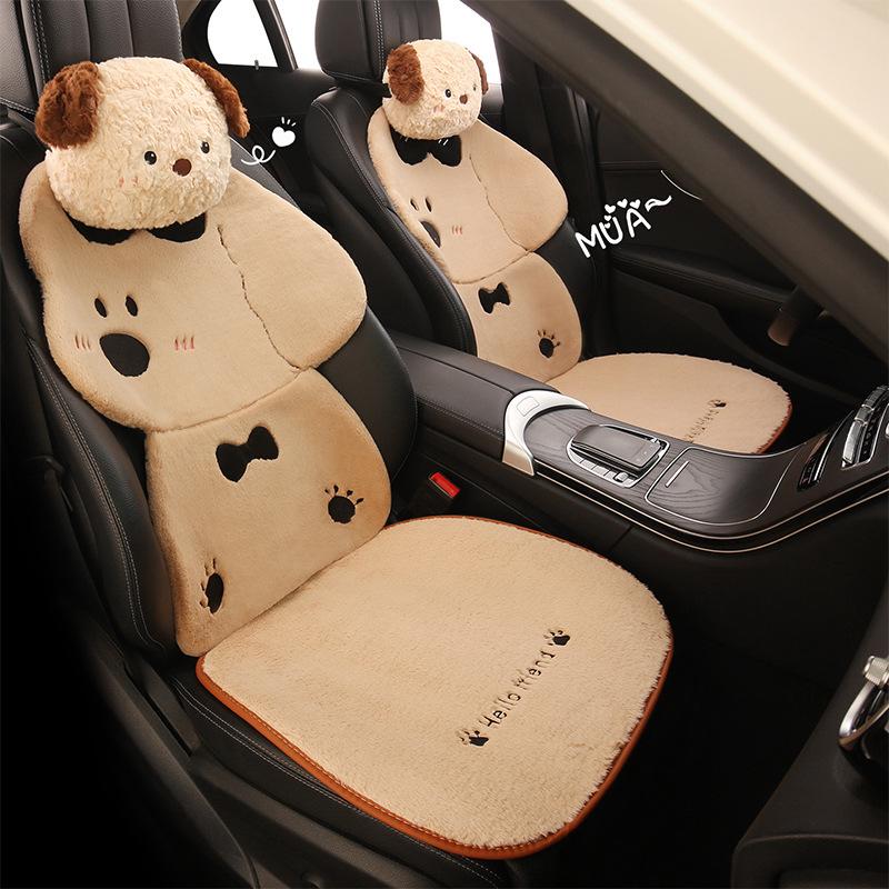 Winter Plüsch Autositzkissen aus Kaninchenfellimitat - Niedlich und warm für Haustiere