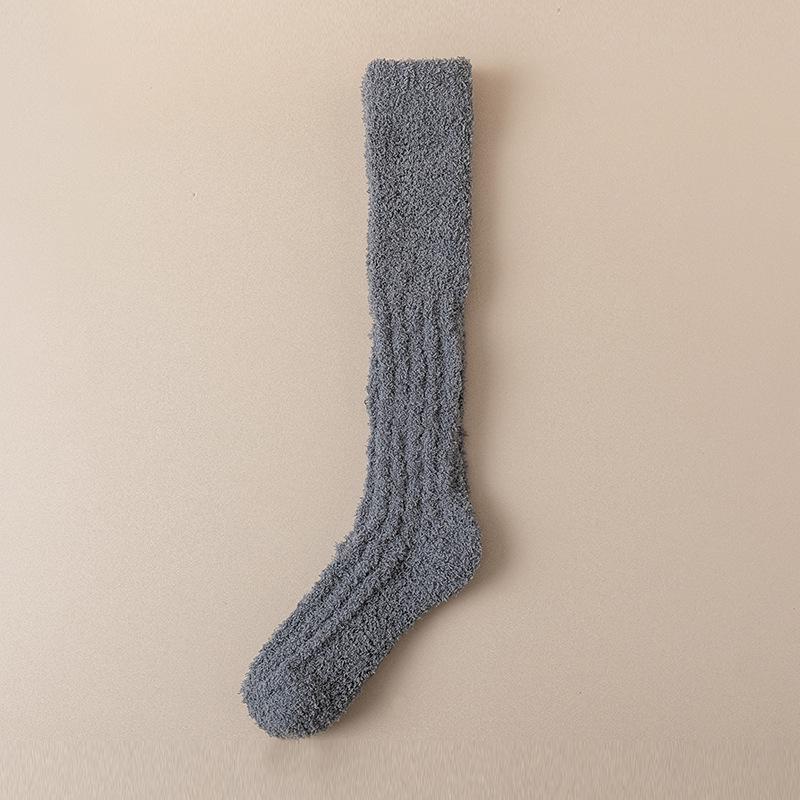 Couple's Coral Fleece Winter Socks: Thick, Velvet-Lined, Cozy Home Sleep Socks for Calf Warmth