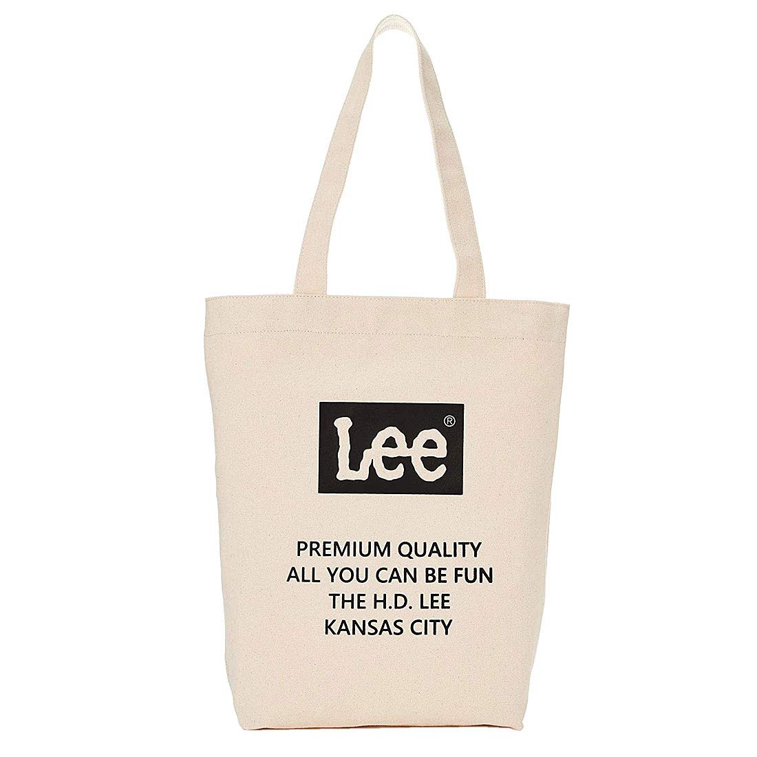 

Thick cotton canvas tote bag White [Lee] 320-802 білий
