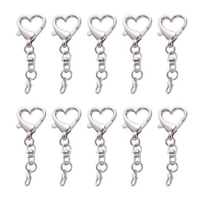Portable Heart Keychain Pendant Spring Buckle Clasps for for Craft Enthusiasts