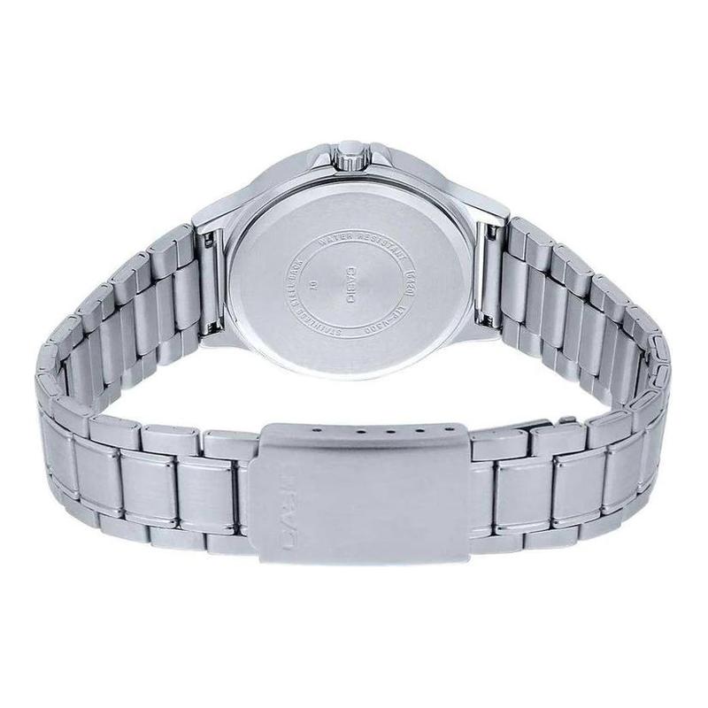 Casio STANDARD Series DRESS Series Fashionable Classic Hands Three Eyes Six Needles Roman Scale Quartz Steel Strap Women's Watch Silver LTP-V300D-7A2