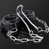Humbler CBT Male Cock Ring Ball Stretcher With Ankle Cuffs Stainless Steel Scrotum Squeezer BDSM Bondage Adults Sex Toys For Men