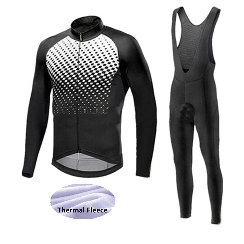 2026 Winter Fleece Warm Cycling Suit Set Thermal Fleece Team Ropa Ciclismo Warm Cycling Clothes Men Jersey Suit Outdoor Riding Bike MTB Bib Pants Set