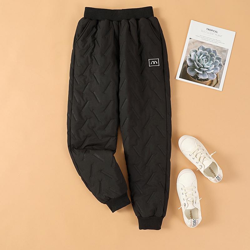 

Женские зимние 2025 года водонепроницаемые ветрозащитные теплые брюки из хлопка с подкладкой из вельвета с высокой талией 3XL (140-160 kg)