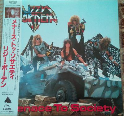 LP Plaat LIZZY BORDEN  Menace To Society ALI28028PROMO ENIGMA 1987 Japan Metal Gebruikt